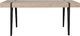 Beliani Stół do jadalni 180 x 90 cm jasne drewno z czarnym ADENA 3