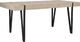 Beliani Stół do jadalni 150 x 90 cm jasne drewno z czarnym ADENA 1