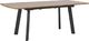 Beliani Stół do jadalni rozkładany 160/200 x 90 cm ciemne drewno z czarnym SALVADOR 1