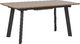 Beliani Stół do jadalni rozkładany 160/200 x 90 cm ciemne drewno z czarnym SALVADOR 3