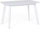 Beliani Stół do jadalni rozkładany 120/160 x 80 cm biały SANFORD 4