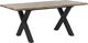 Beliani Stół do jadalni rozkładany 140/180 x 90 cm ciemne drewno z czarnym BRONSON 1