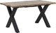 Beliani Stół do jadalni rozkładany 140/180 x 90 cm ciemne drewno z czarnym BRONSON 2