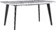 Beliani Stół do jadalni rozkładany 160/200 x 90 cm efekt marmuru z czarnym MOSBY 3