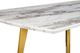 Beliani Stół do jadalni rozkładany 160/200 x 90 cm efekt marmuru ze złotym MOSBY 5