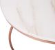 Beliani Stolik kawowy efekt marmuru biało-miedziany CORAL 2