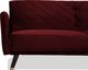 Beliani Sofa rozkładana welurowa bordowa SENJA 5