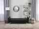 Beliani Sofa rozkładana ekoskóra czarna ABERDEEN 2