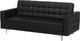 Beliani Sofa rozkładana ekoskóra czarna ABERDEEN 3