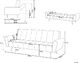 Beliani Sofa rozkładana welurowa ciemnoniebieska SELNES 7