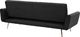 Beliani Sofa rozkładana welurowa czarna EINA 5