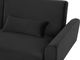 Beliani Sofa rozkładana welurowa czarna EINA 6