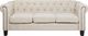 Beliani Sofa 3-osobowa proste nogi beżowa CHESTERFIELD 1