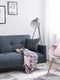 Beliani Sofa rozkładana granatowa LUCAN 1