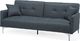 Beliani Sofa rozkładana granatowa LUCAN 2