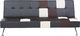 Beliani Sofa rozkładana ekoskóra wielokolorowa patchwork OLSKER 1