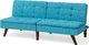 Beliani Sofa rozkładana turkusowa RONNE 2