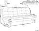 Beliani Sofa rozkładana turkusowa RONNE 5
