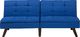 Beliani Sofa rozkładana kobaltowa RONNE 1