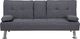 Beliani Sofa rozkładana ciemnoszara ROXEN 1