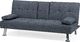 Beliani Sofa rozkładana ciemnoszara ROXEN 1