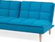 Beliani Sofa rozkładana niebieska SILJAN 7