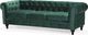 Beliani Sofa 3-osobowa welurowa zielona CHESTERFIELD 2