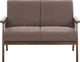 Beliani Sofa 2-osobowa brązowa ASNES 1