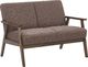 Beliani Sofa 2-osobowa brązowa ASNES 2