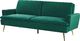 Beliani Sofa rozkładana welurowa zielona VETTRE 2