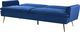 Beliani Sofa rozkładana welurowa niebieska VETTRE 4