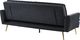 Beliani Sofa rozkładana welurowa czarna VETTRE 5