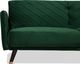 Beliani Sofa rozkładana welurowa zielona SENJA 5