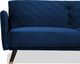 Beliani Sofa rozkładana welurowa niebieska SENJA 5