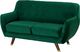 Beliani Sofa 2-osobowa welurowa zielona BODO 1