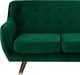 Beliani Sofa 2-osobowa welurowa zielona BODO 3