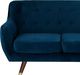 Beliani Sofa 3-osobowa welurowa niebieska BODO 4