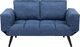 Beliani Sofa rozkładana ciemnoniebieska BREKKE 1
