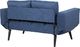 Beliani Sofa rozkładana ciemnoniebieska BREKKE 3