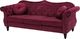 Beliani Sofa 3-osobowa welurowa bordowa SKIEN 2