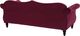 Beliani Sofa 3-osobowa welurowa bordowa SKIEN 3