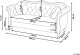 Beliani Sofa 2-osobowa welurowa bordowa SKIEN 3