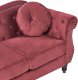 Beliani Sofa 2-osobowa welurowa bordowa SKIEN 7