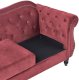 Beliani Sofa 2-osobowa welurowa bordowa SKIEN 8