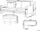 Beliani Sofa 3-osobowa z otomaną jasnoszara AVESTA 8