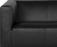 Beliani Sofa 3-osobowa ekoskóra czarna FLORO 3