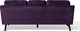Beliani Sofa 3-osobowa welurowa fioletowa LOKKA 2