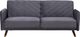 Beliani Sofa rozkładana welurowa szara SENJA 1