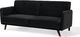 Beliani Sofa rozkładana welurowa czarna SENJA 2