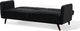 Beliani Sofa rozkładana welurowa czarna SENJA 3